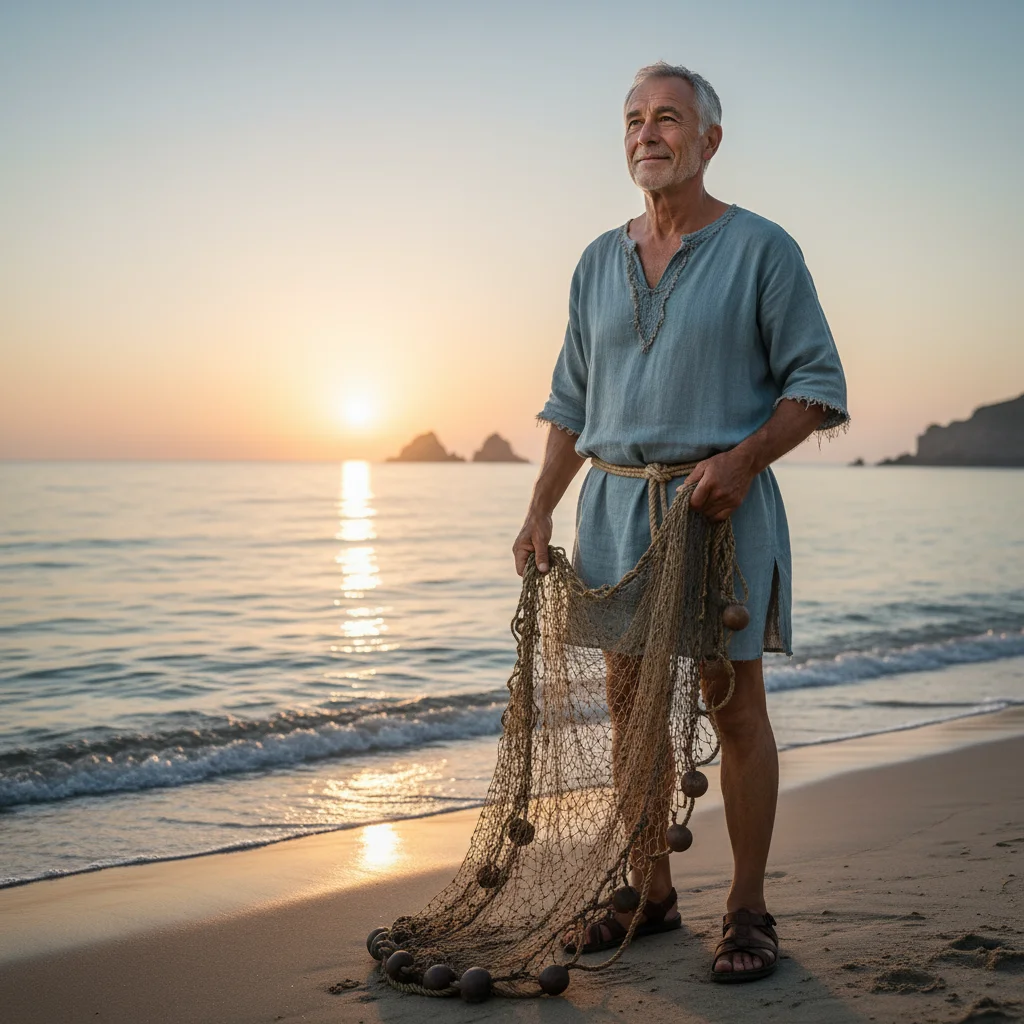 Illustration for: A Hardworking Fisherman