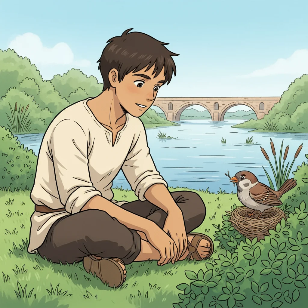 Illustration for: The Bird's Lesson