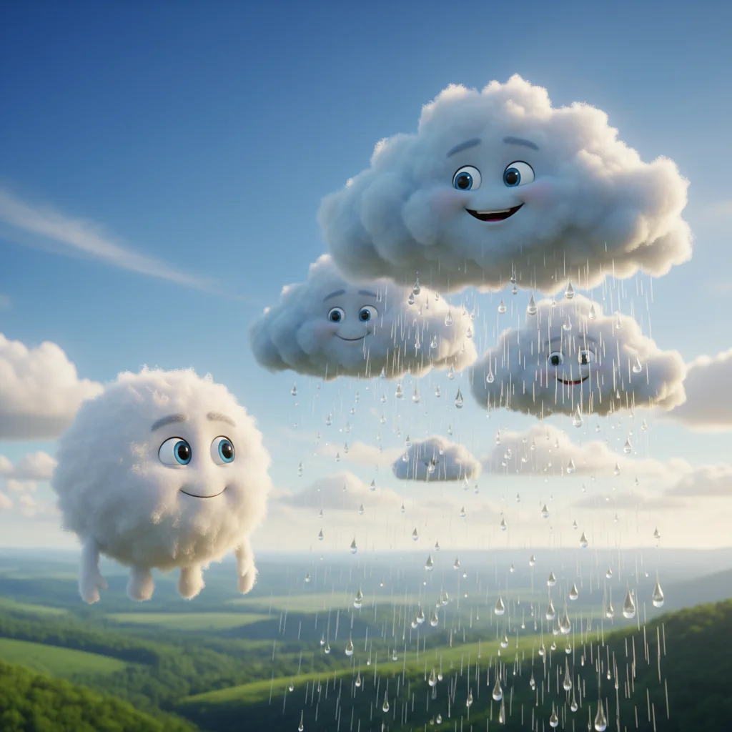 Illustration for: The Rainy Clouds