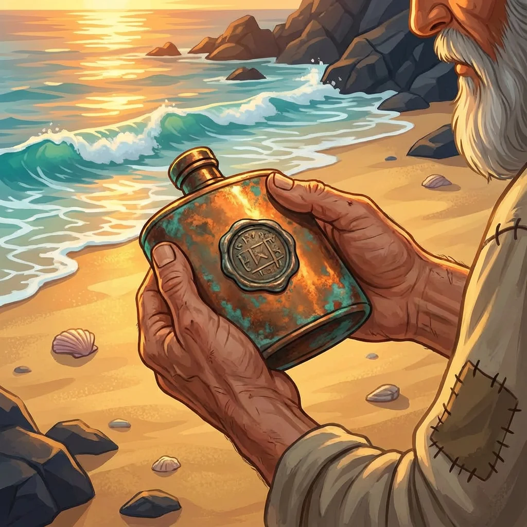 Illustration for: The Mysterious Flask