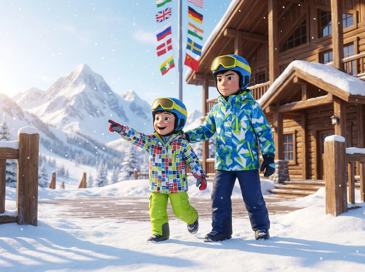 Illustration for: 雪地的欢迎