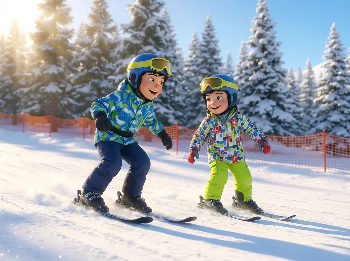 Illustration for: 并肩滑行