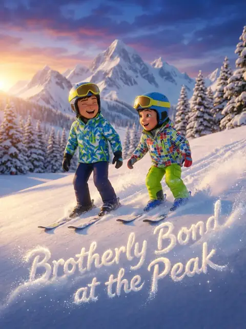 长白山之巅的兄弟情谊 kids picture book cover