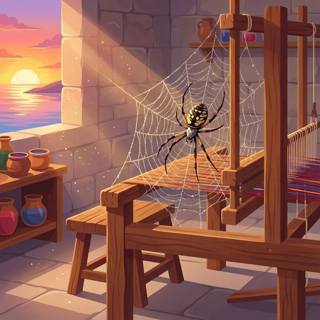 Illustration for: The First Spider