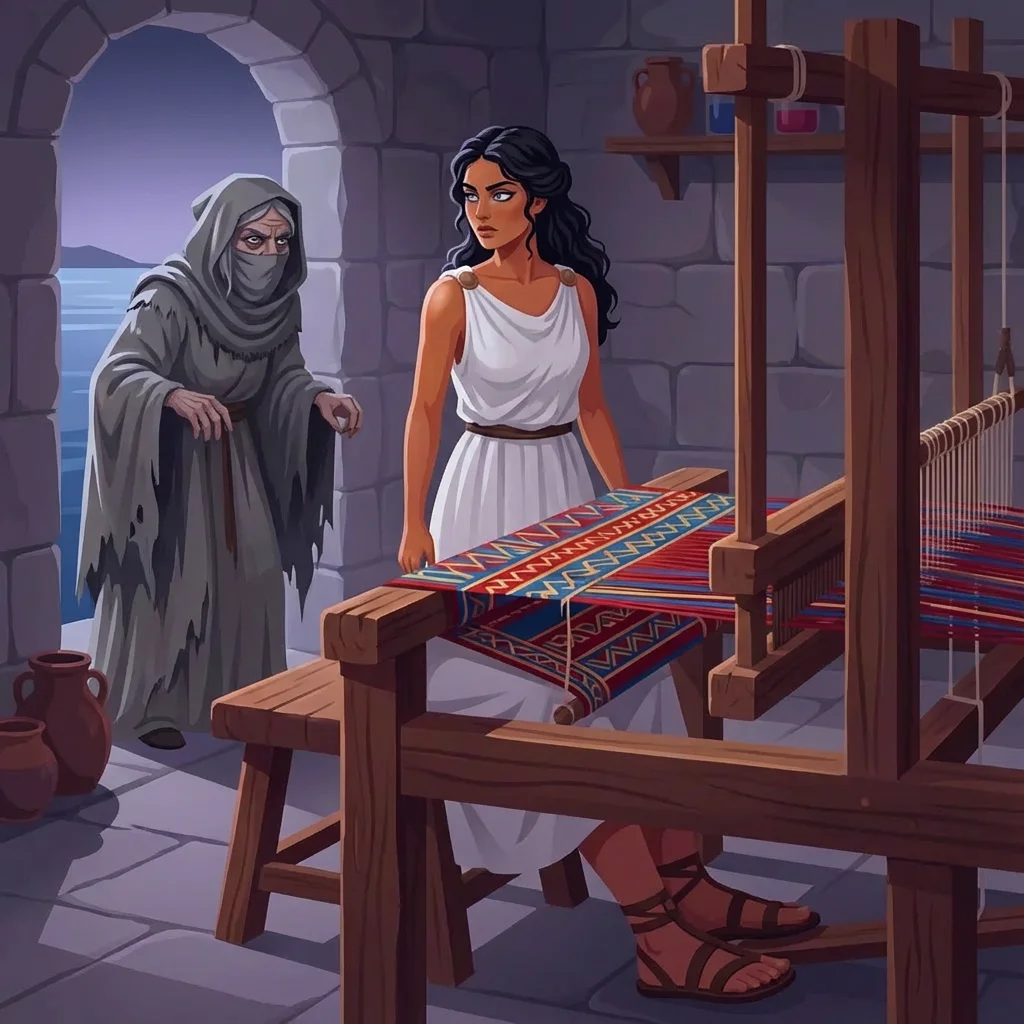 Illustration for: The Mysterious Visitor