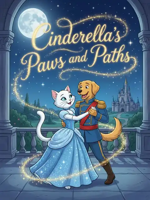 Cinderella's Paws and Paths kids picture book cover