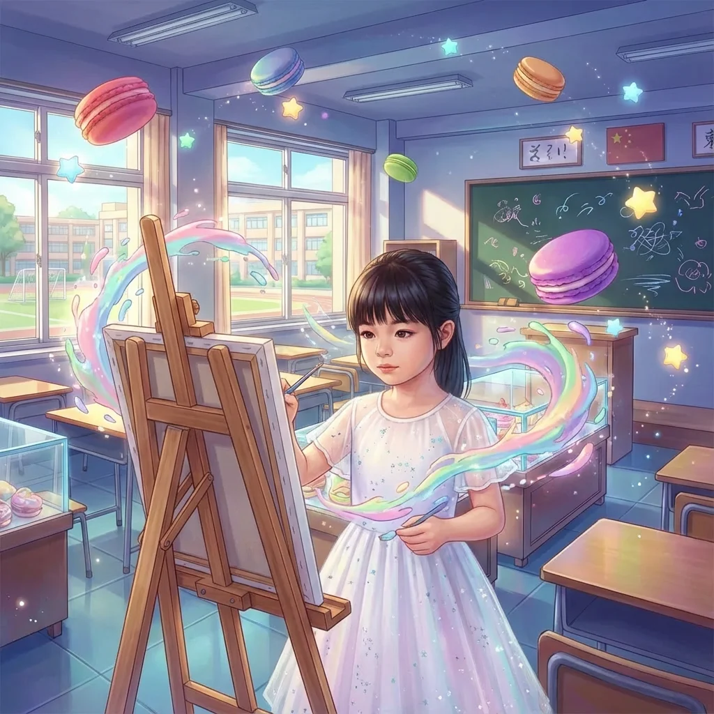 Illustration for: 五彩马卡龙：艺术之星