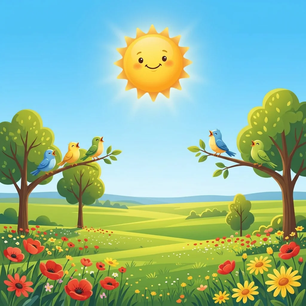 Illustration for: A Happy, Sunny Day